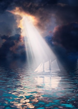 Ghostly Sailboat